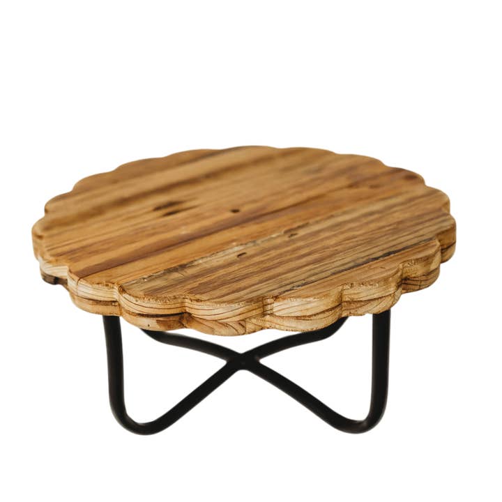 N127 Wood/Metal Riser 9.75" x 9.75" x 4.75" PK 2 for wholesale by Myrians Home Decor