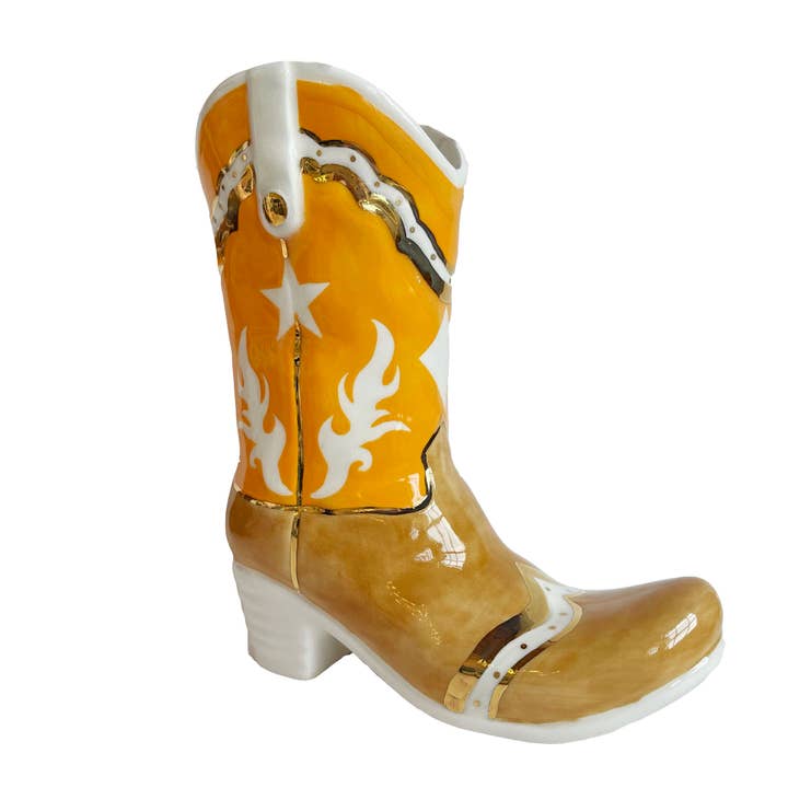 Lo Home | Ruby Clay - Wholesale Vase - Two Tone Cowboy Boot Vase3