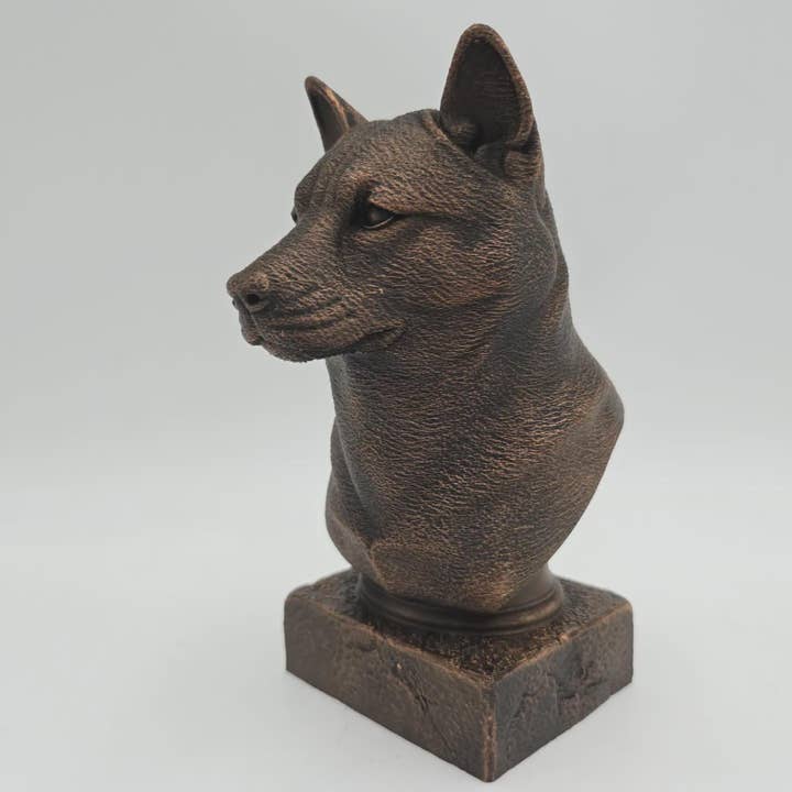 Busto di statua di Shiba Inu - decorazione per la casa, ornamento dipinto a mano per amanti dei cani per la vendita all'ingrosso da parte di 3DijkstraFinds