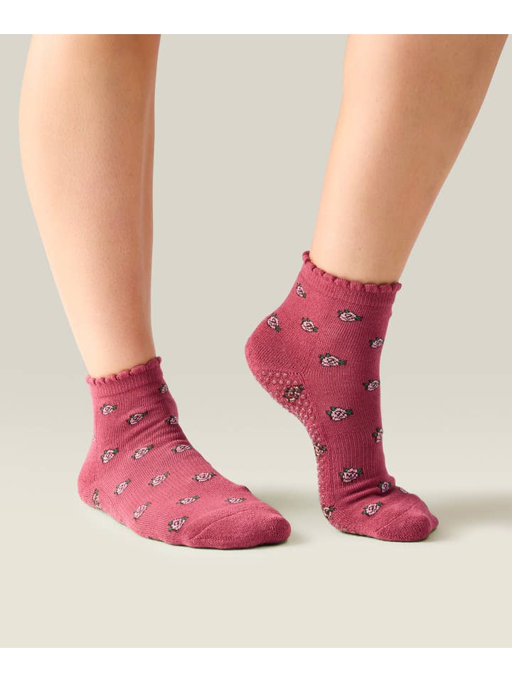 MoveActive – wholesale Strumpor - Dam – Kvartslånga Crew Grip Strumpor - Vildrosbär