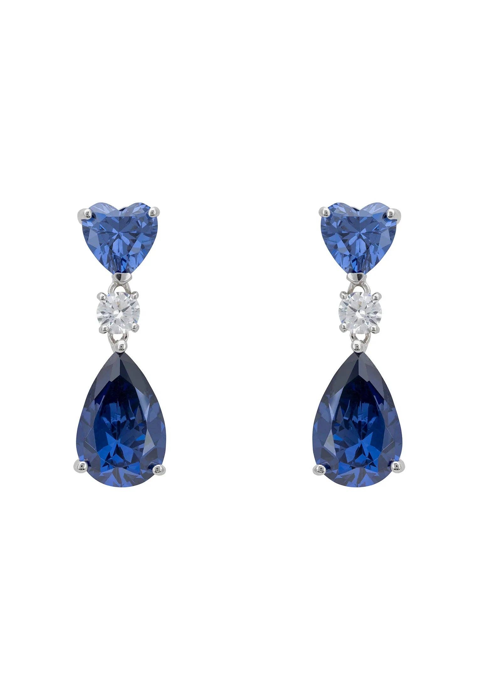 Latelita - Wholesale Dangle Earrings - Irina Tanzanite Teardrop Earrings Silver
