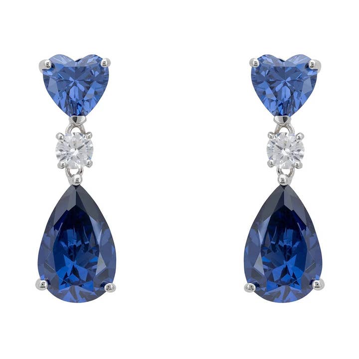 Latelita - Wholesale Dangle Earrings - Irina Tanzanite Teardrop Earrings Silver0