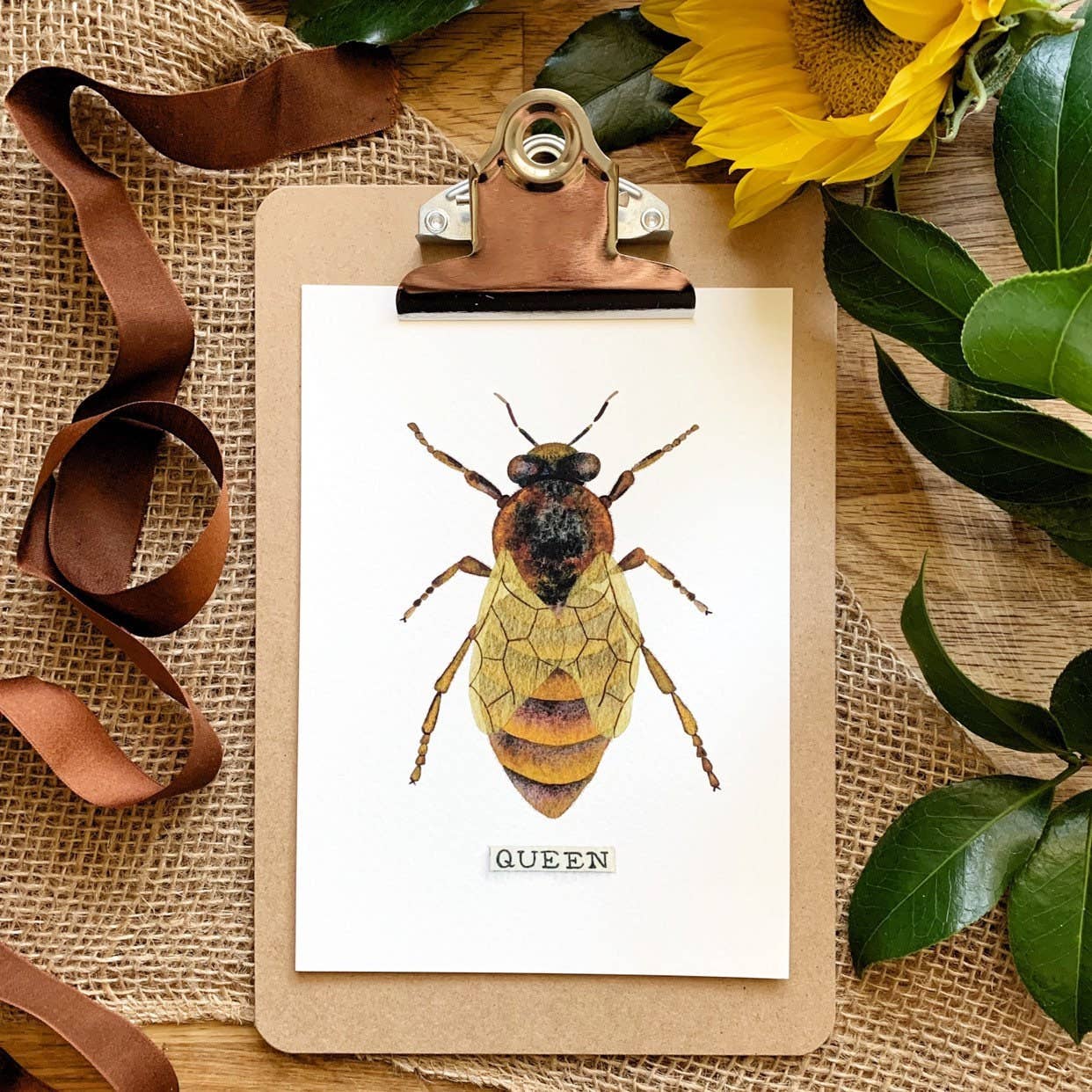 Candace Fincher - Wholesale Art Print - Honey Bee Print Of Queen Bee Bumble Bee Home Decor, Beekeeping6