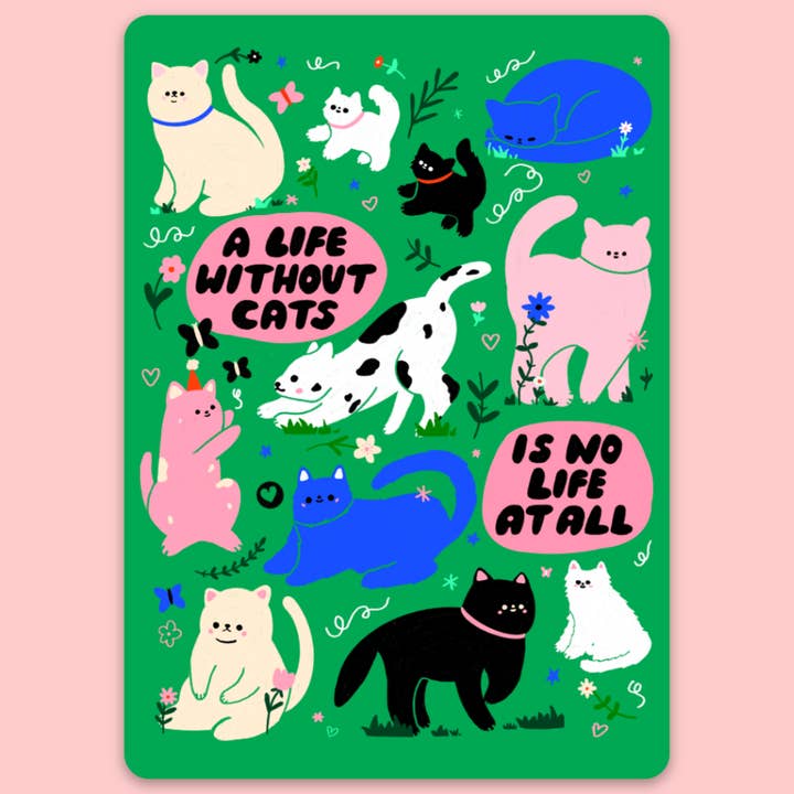 A Life Without Cats Sticker for wholesale by Tender Ghost