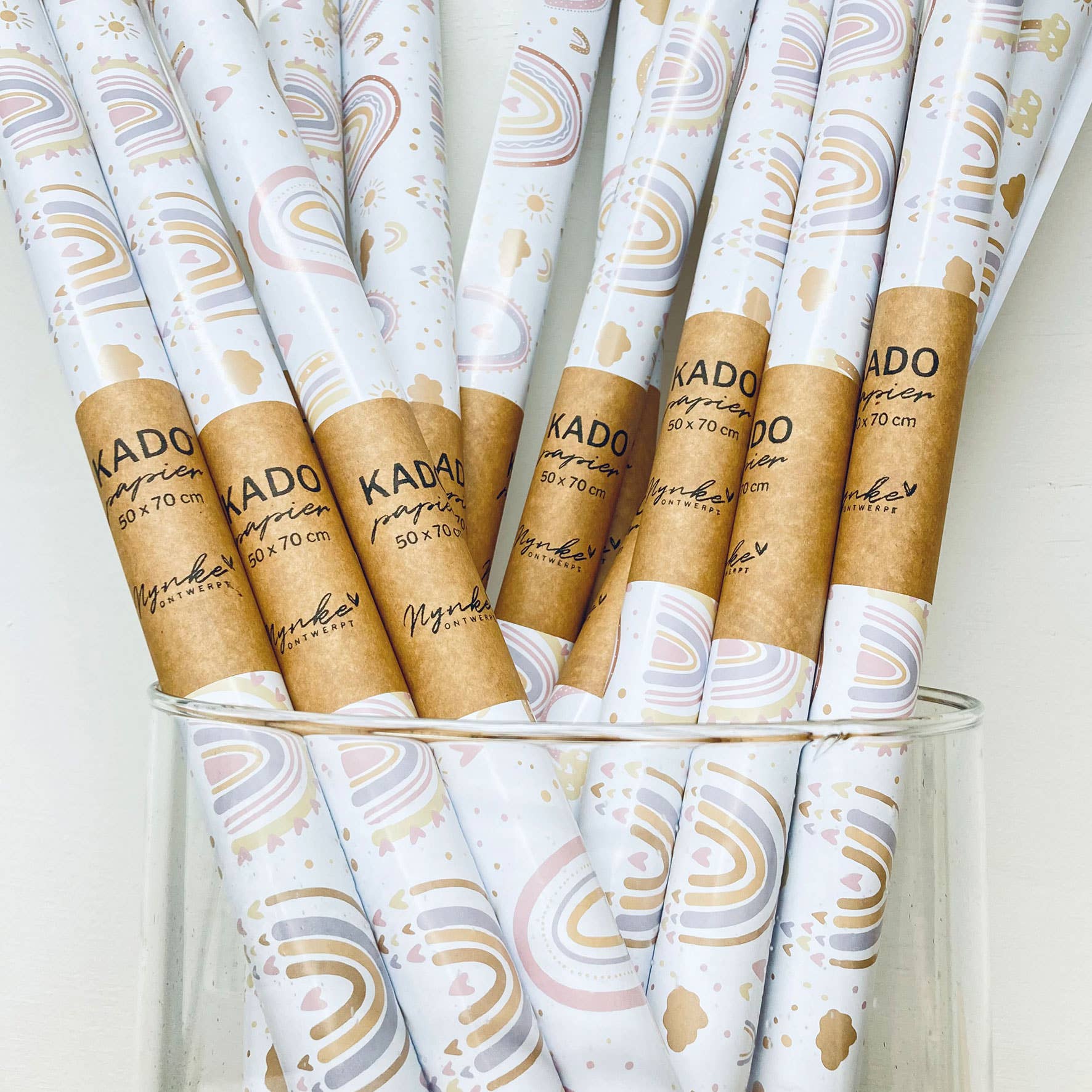 NynkeOntwerpt - Wholesale Craft Supplies - Gift paper | Rainbows | Custom illustration1