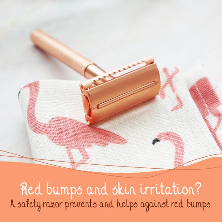 Bamboozy x Cosmeau – wholesale Razor – Safety Razor Butterfly with Stand · 20x Platinum blades4