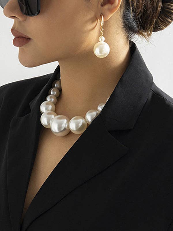 BLANCO Collares y accesorios de perlas con cuentas de venta al por mayor en Faire0