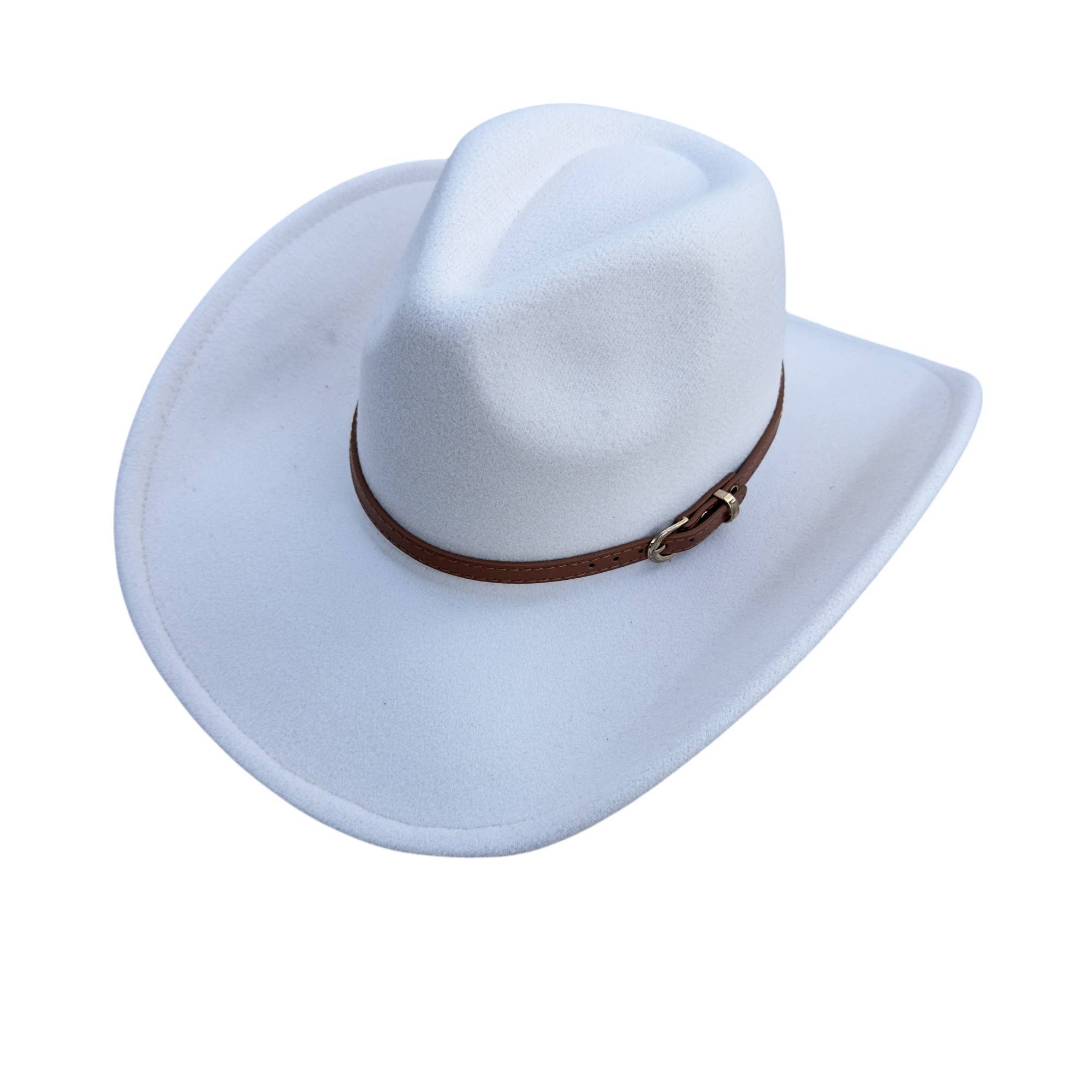 Portia Hat - Wholesale Cowboy Hat - Women's - Vegan Cowboy Hat – Western Charm with Belt Detail15