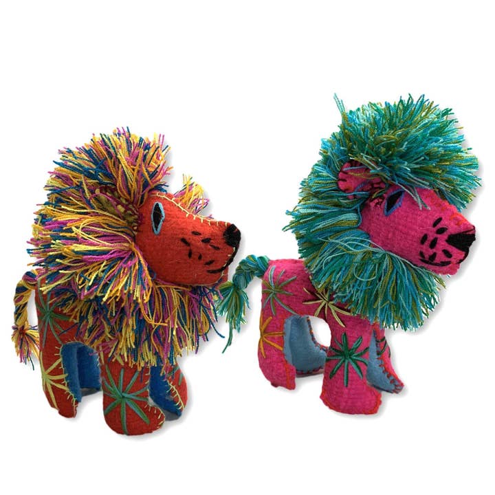Milo the Lion - Repurposed Wool Boho Decor Milo the Lion - Repurposed Wool Boho Decor