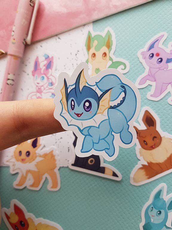 Eeveelution Small Sticker Set for wholesale by Ellesdoodlebox