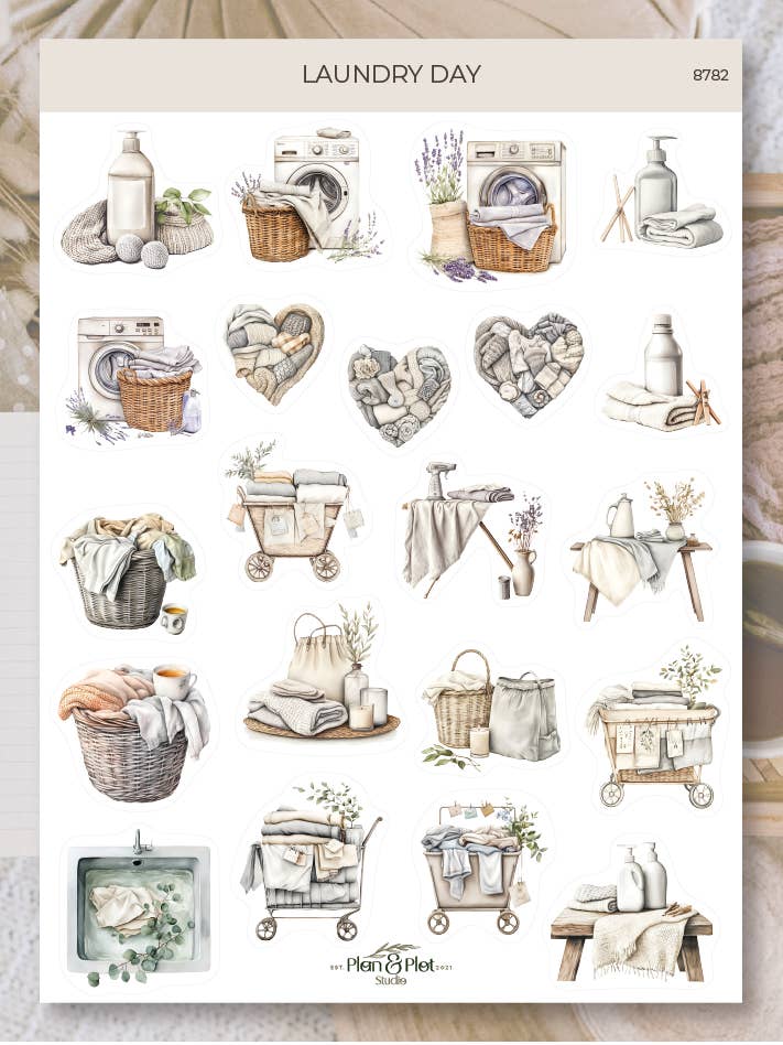Laundry day | Stickers for wholesale by Plan & Plot Studio