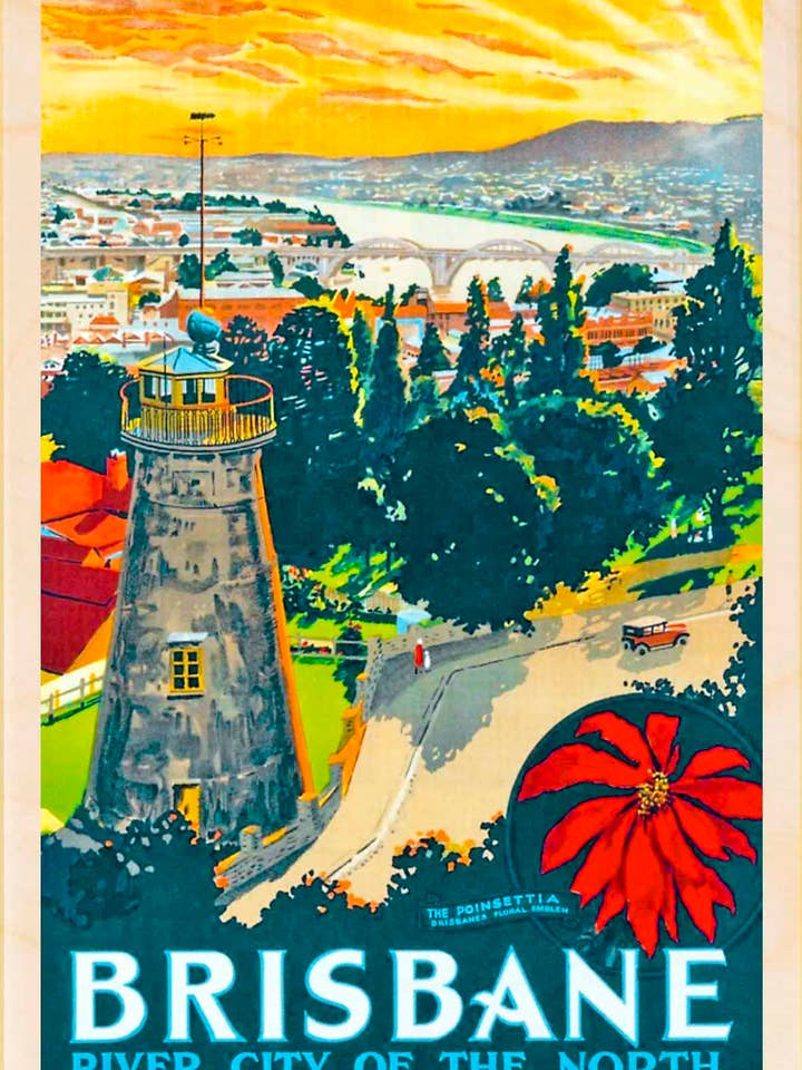 Brisbane, Australien - Miljövänliga souvenirer för wholesale av THE WOODEN POSTCARD COMPANY