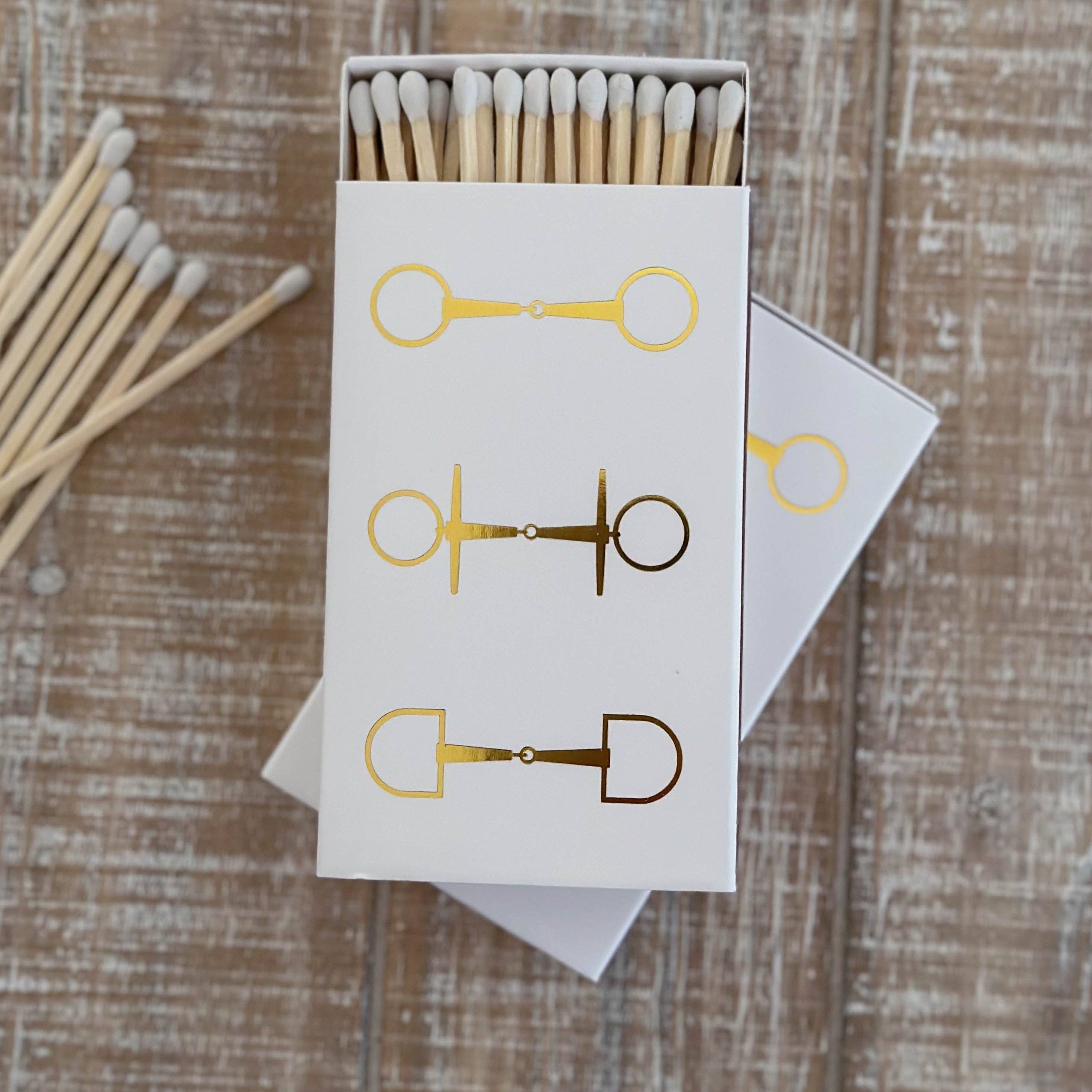Stable Style - Wholesale Matches - White Oversized Horse Bit Matches1