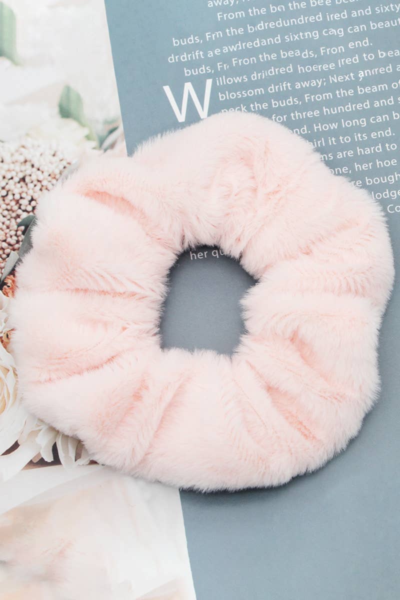 ACCITY - Wholesale Scrunchie - Women's - FLUFFY PLEATED SCRUNCHIE HAIR TIE_CWAHA01885