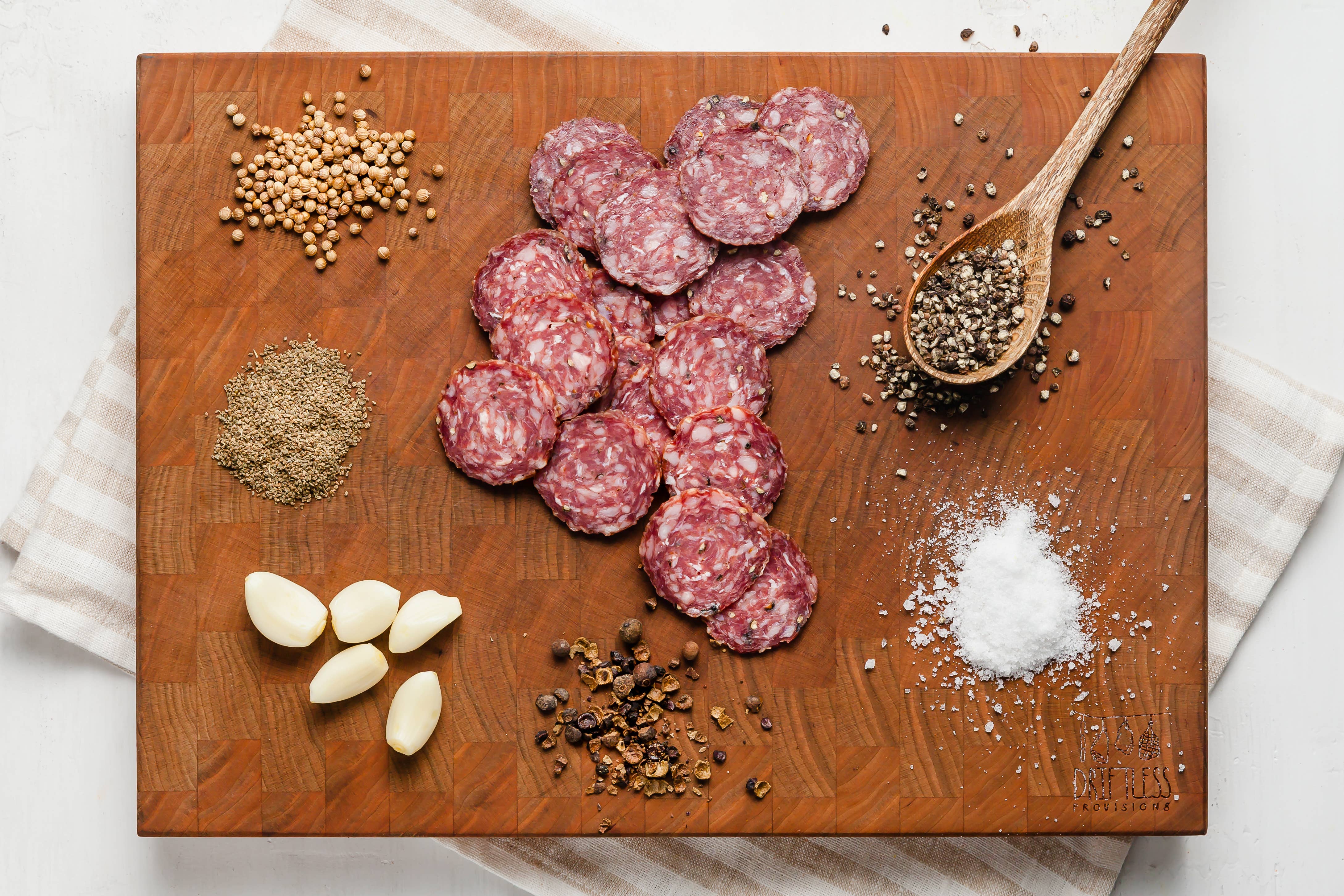 Driftless Provisions - Wholesale Salami - Pre-Sliced Hunter's Dual Salami - Nitrate Free, 3oz2