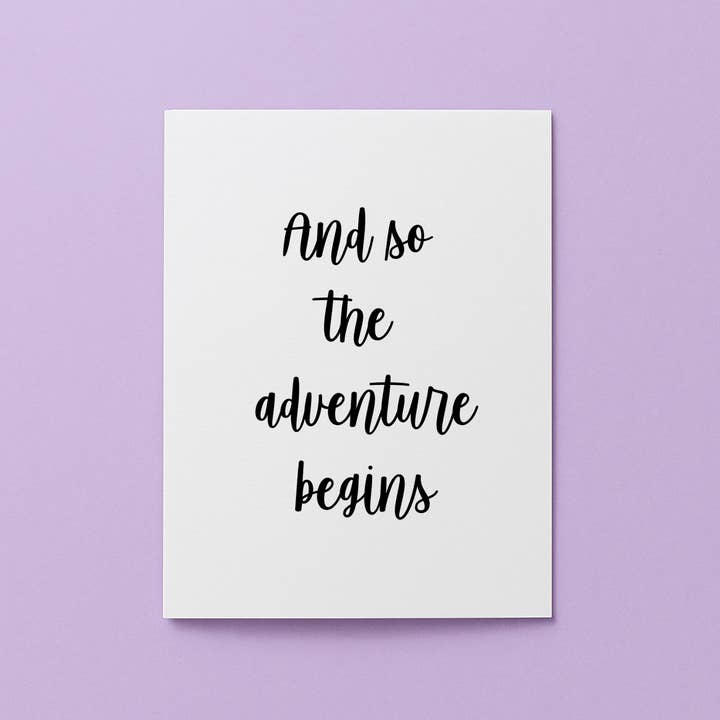 E così inizia l'avventura | Matrimonio Nuova Casa Bambino per la vendita all'ingrosso da parte di Cards by Renee