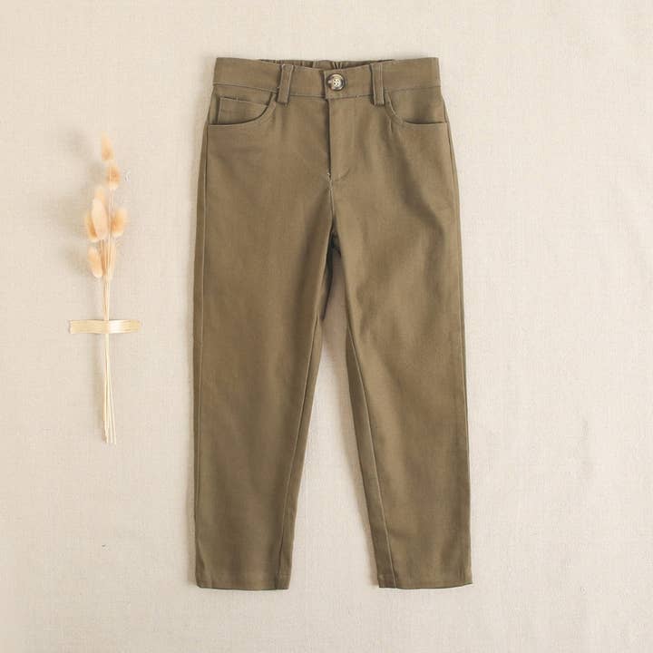 militær grøn Slank Kid's Chino i Khaki Farve for engroshandel på Faire0