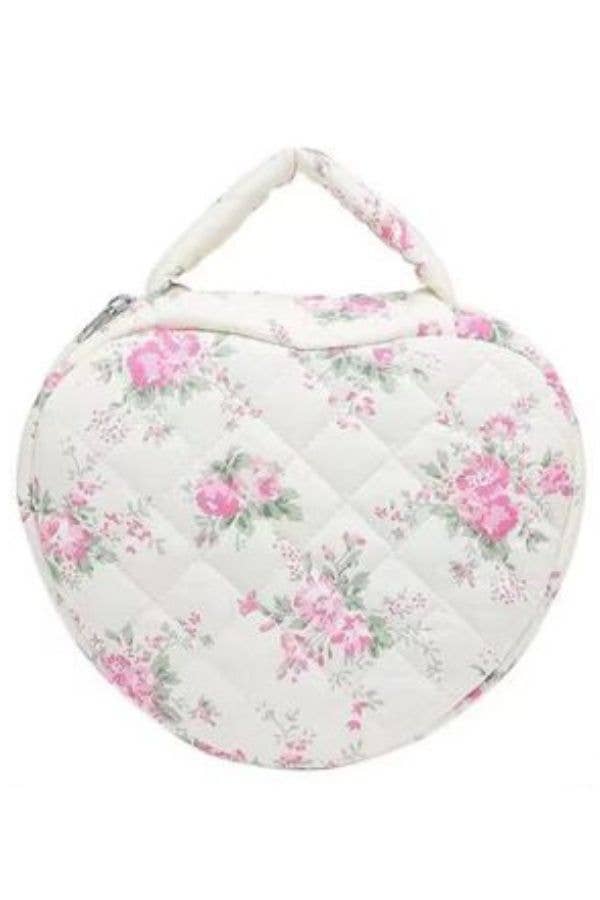 Blue Floral Coquette Heart Shaped Bag for wholesale on Faire8