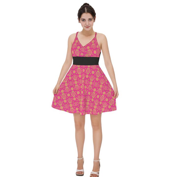 All-Over Print Women‘s Cross Cami Dress for wholesale by fullbreedcustom