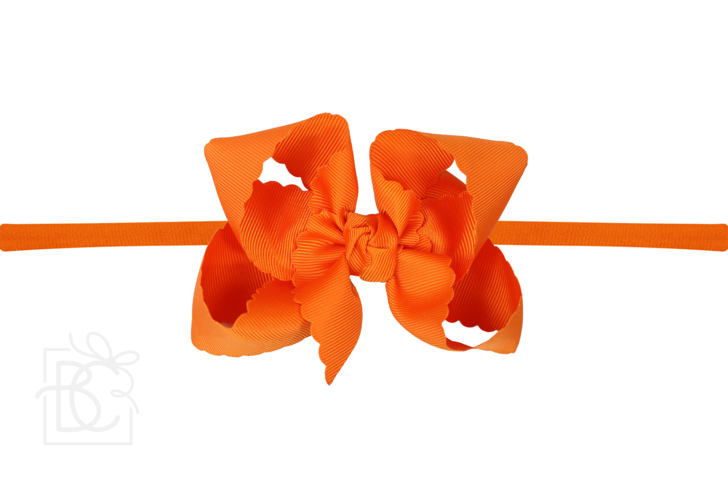 Beyond Creations, LLC - Venta al por mayor Cinta para el pelo - Niños - DIADEMA TIPO PANTIMEDIAS DE NAILON DE 1/4 PULGADAS CON LAZO EN EL BORDE FESTONEADO1