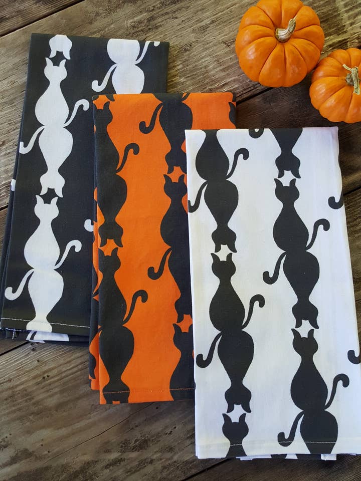 Cat Tea Towel for wholesale by Maple Moon Designs