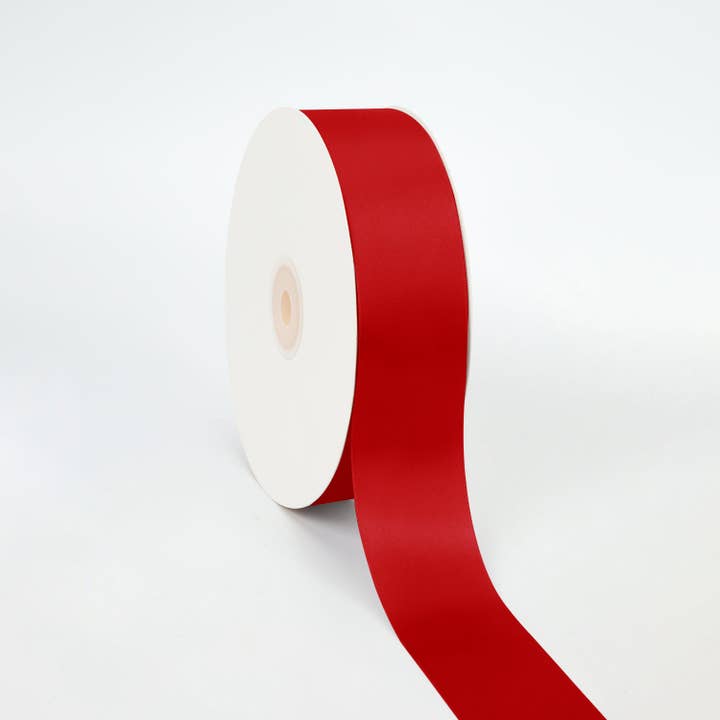 LA Ribbons Wholesale - Wholesale Ribbon - Gift Wrapping - Double Face Satin Ribbon | Red (250)5