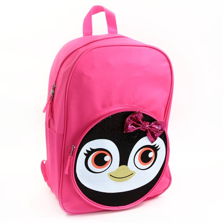 CRITTER 17" Glitter Backpack - Penguin for wholesale by Penguin Kids Wear