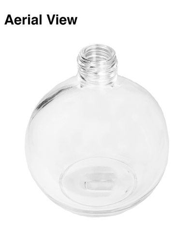 Best Bottles - Wholesale Essential Oil Holder - Round Clear Glass Bottle with White Dropper - 128ml7