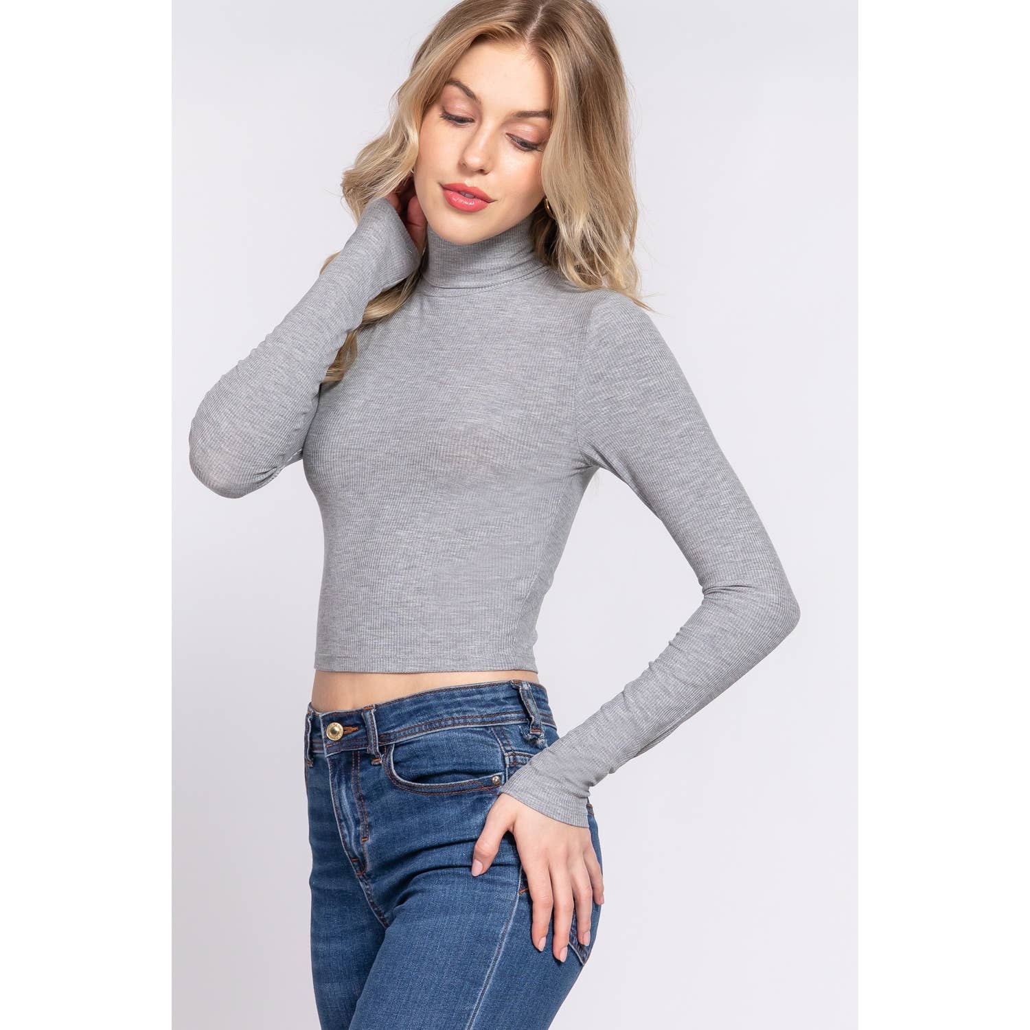 HiteJeans - Venta al por mayor Jersey de punto - Mujer - TOP CORTO DE CUELLO ALTO3