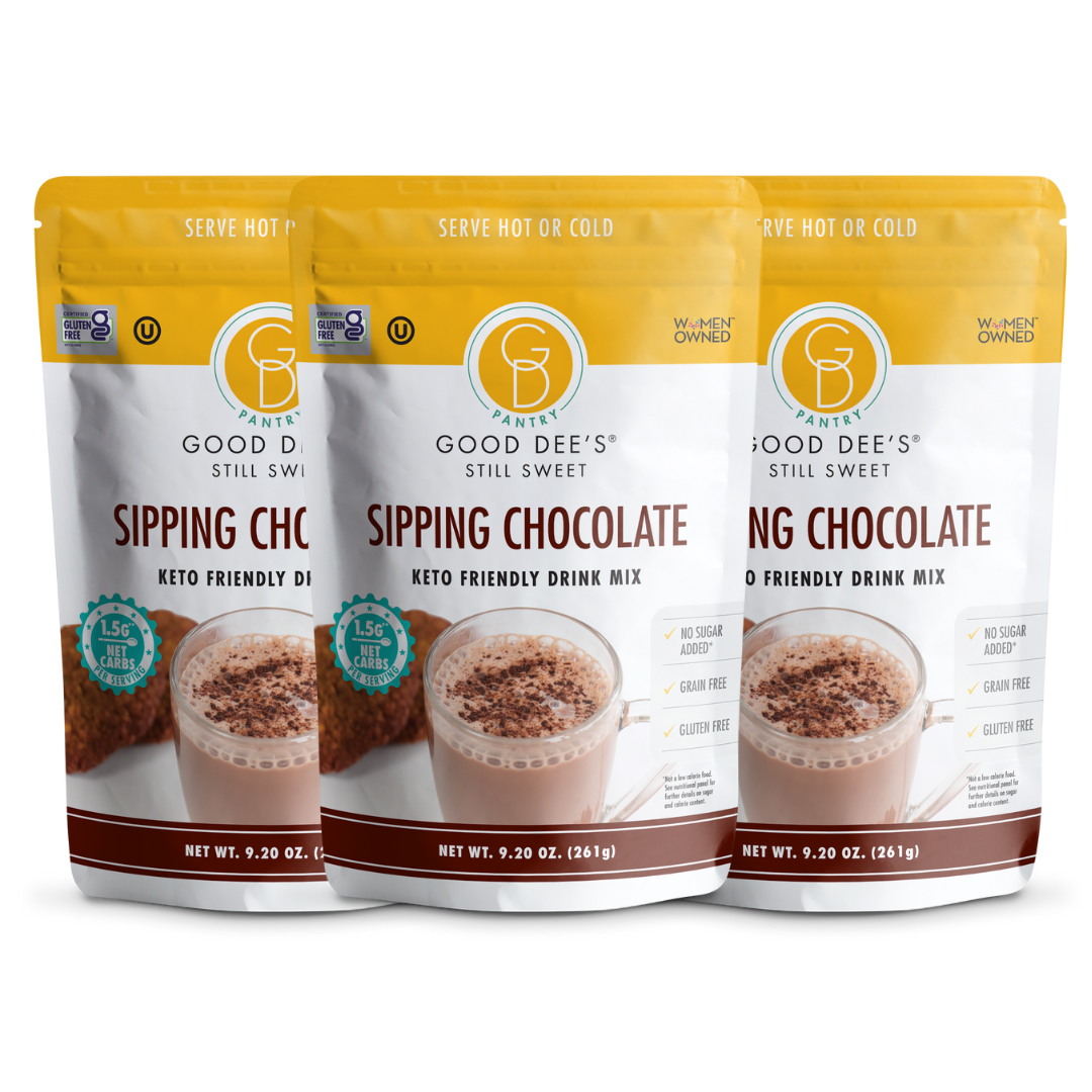 Good Dee's - Wholesale Hot cocoa mix/kit - Good Dee's Sipping Chocolate Low Carb Drink Mix - Vegan, No Sugar Added*, Soy Free and Gluten Free7