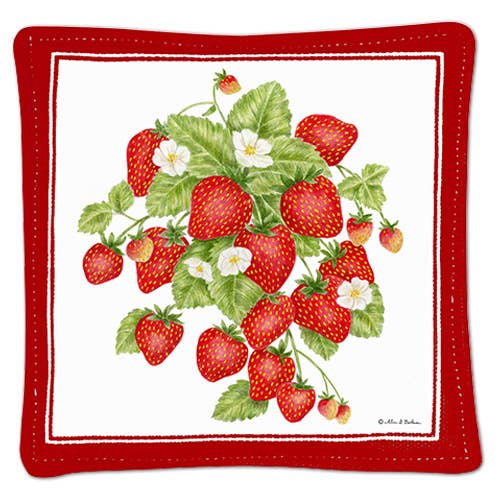 Single Spiced Mug Mat S11-505 Strawberries for wholesale by Alice's Cottage
