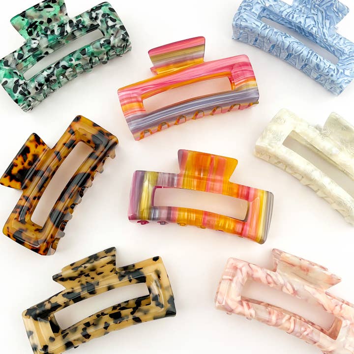 Garra de Cabelo Retangular de Acetato, Molas de Cabelo de Qualidade Premium por atacado de TheDivaSoap