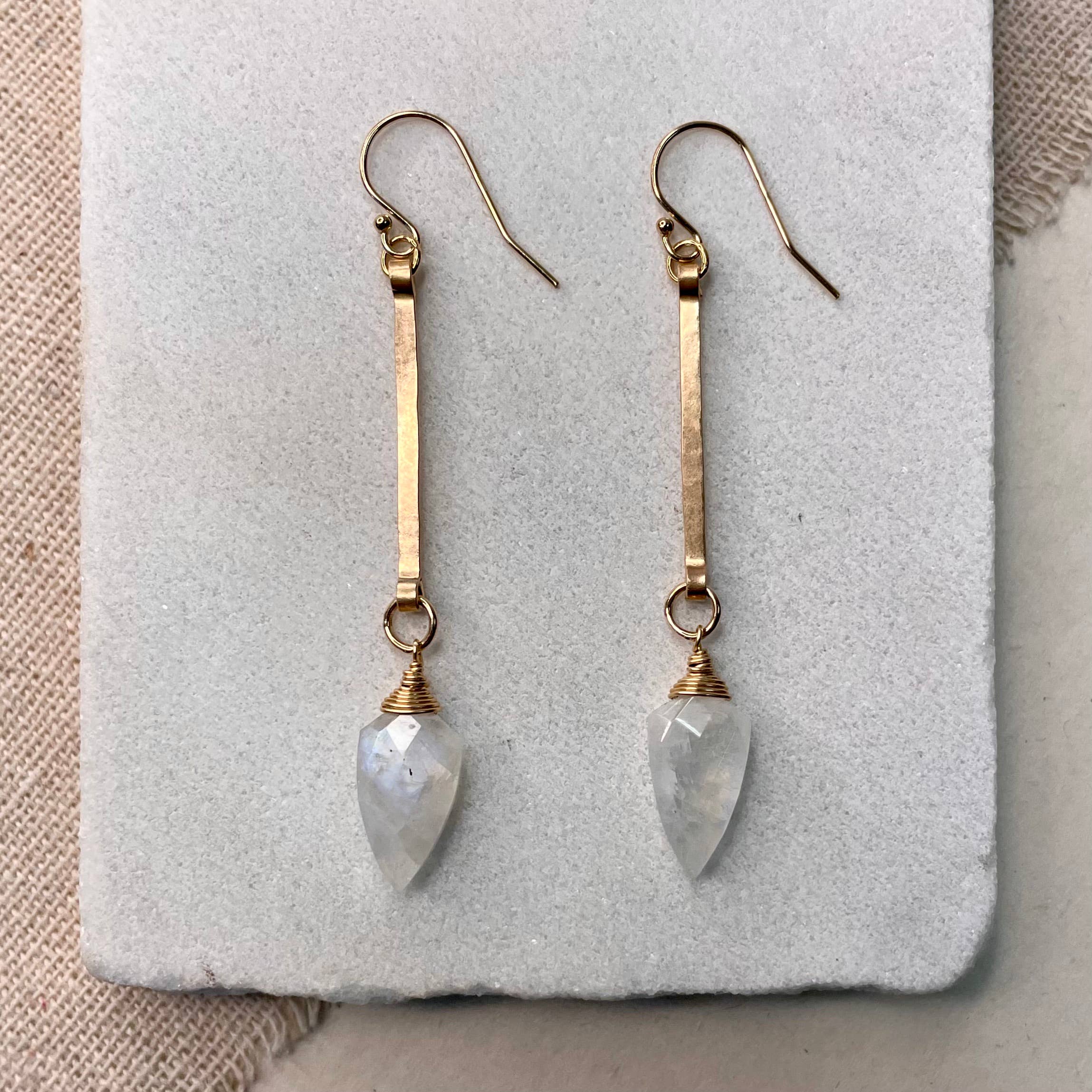 Elysium Jewelry - Wholesale Dangle Earrings - Hammered Stick Spade Earrings1
