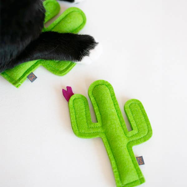 MODERNBEAST - Wholesale Pet Toy - Cat - KITTY CACTUS Wool Cat Toy with Organic Catnip1