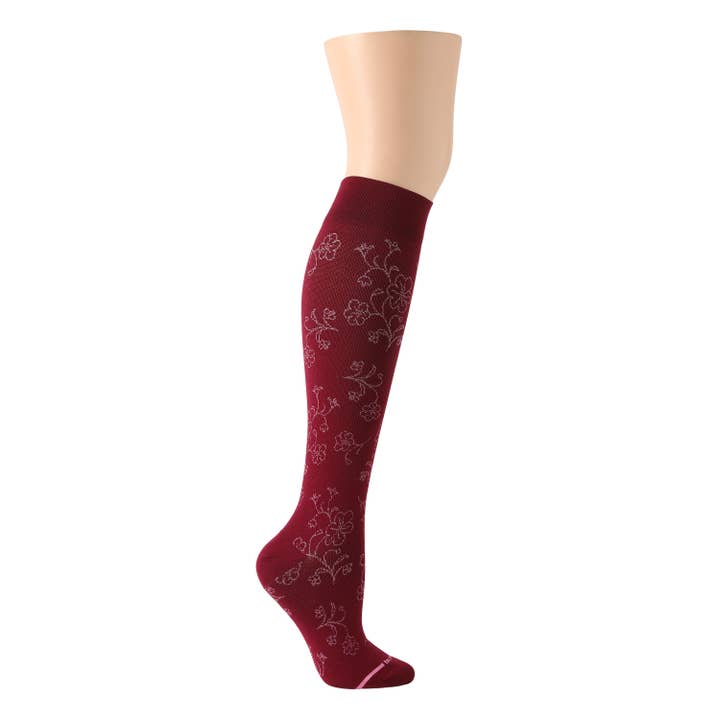 Dr. Motion - Wholesale Socks - Women's - Floral Pattern | Knee-High Compression Socks For Women6