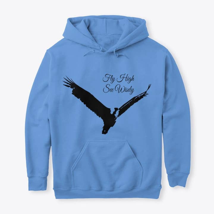 Hoch fliegen, siehe weise Standard College Hoodie Schwarz für den Großhandel von Fly High See Wisely Store