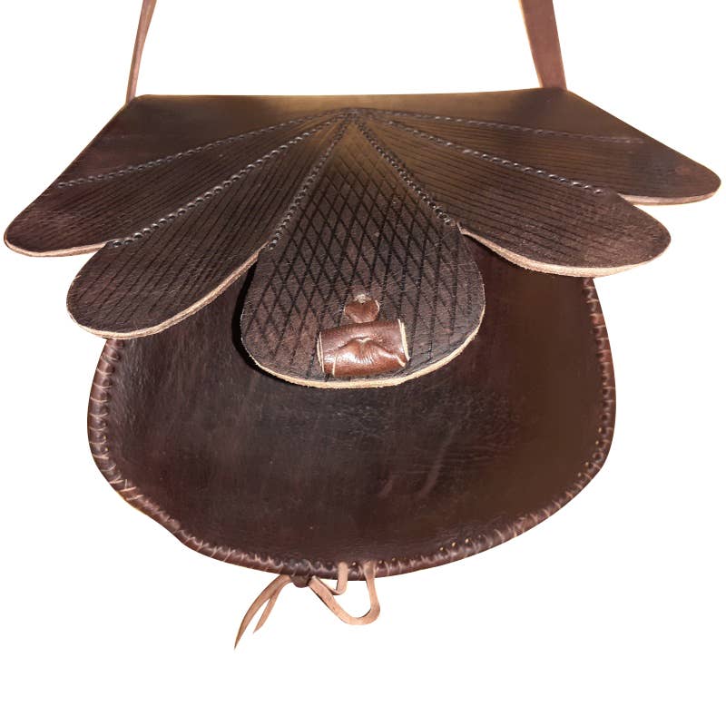 Hecho a mano - Vendita all'ingrosso Tracolla - Donna - Borsa media in pelle a doppia foglia con due scomparti1