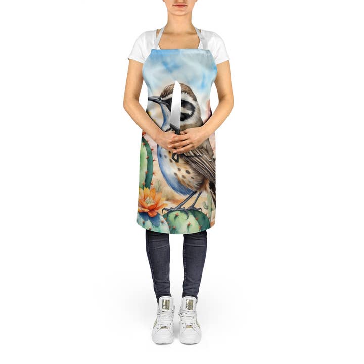 Caroline's Treasures - Wholesale Apron - Arizona Cactus Wren Kitchen Apron DAC7417