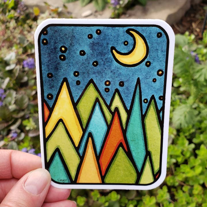 Sarah Angst Art - Vente Autocollant - Autocollant en vinyle Moonlit Forest0