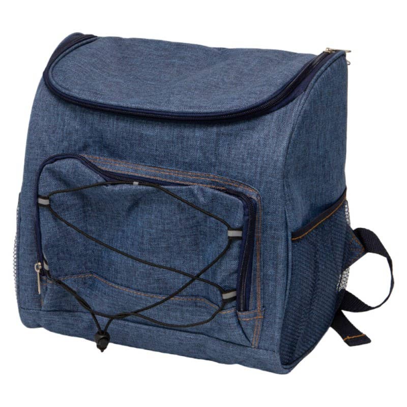Deffrennes - Wholesale Backpack - Unisex - Denim color synthetic insulated backpack2