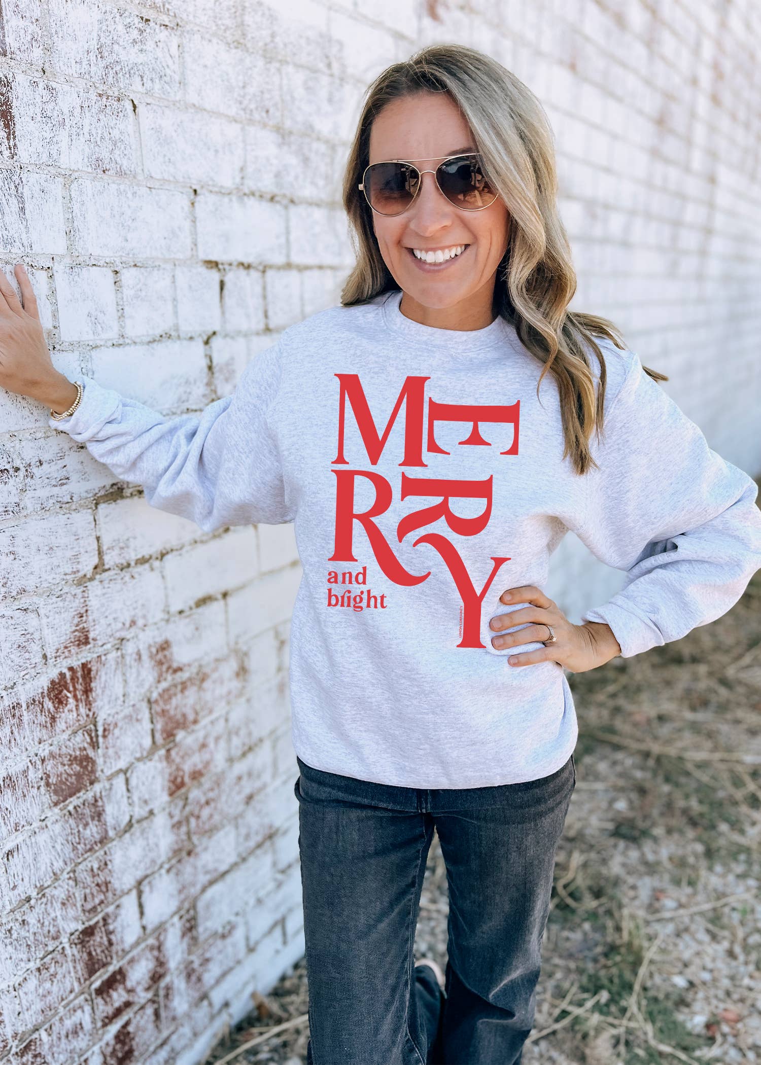 Lemon Lorraine's LLC - Vendita all'ingrosso Felpa stampata - Donna - MERRY & BRIGHT - Felpa1