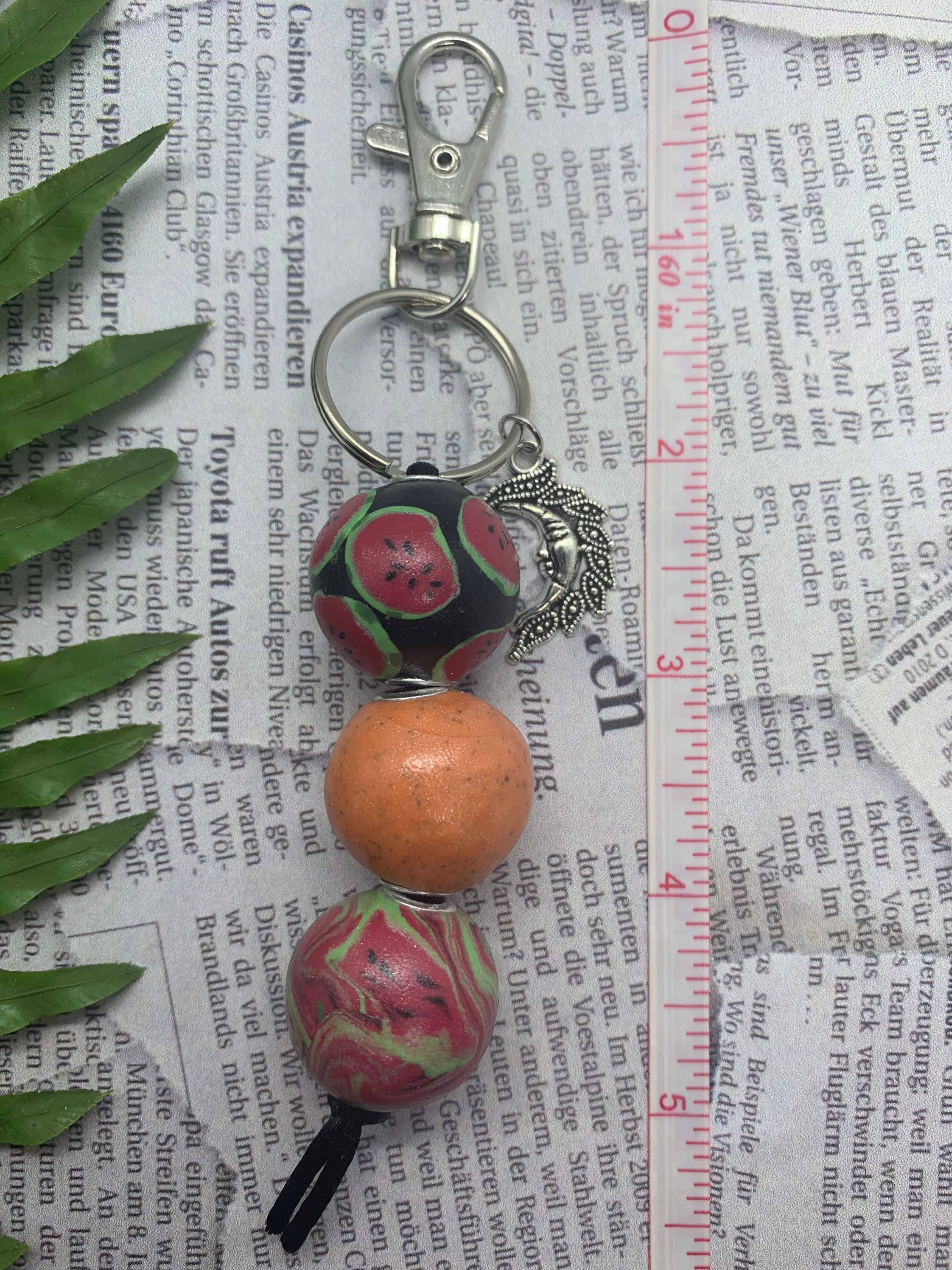 StayTay Store – wholesale Keychain – Women's – Summelon | Polymer Clay Keychain | Purse Accessory | Zipper Pull  | Keychain For Purse | Backpack Zipper Keyring5