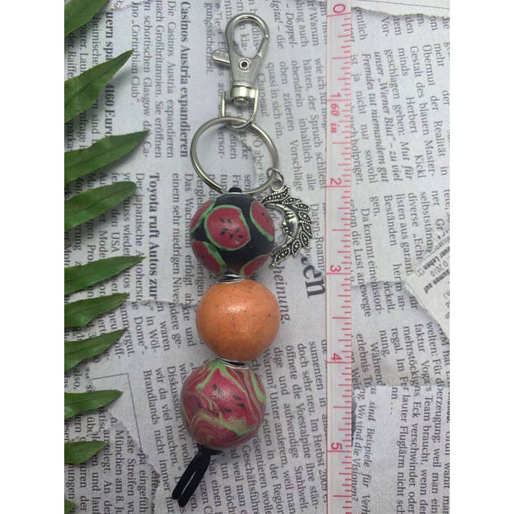 StayTay Store – wholesale Keychain – Women's – Summelon | Polymer Clay Keychain | Purse Accessory | Zipper Pull | Keychain For Purse | Backpack Zipper Keyring5