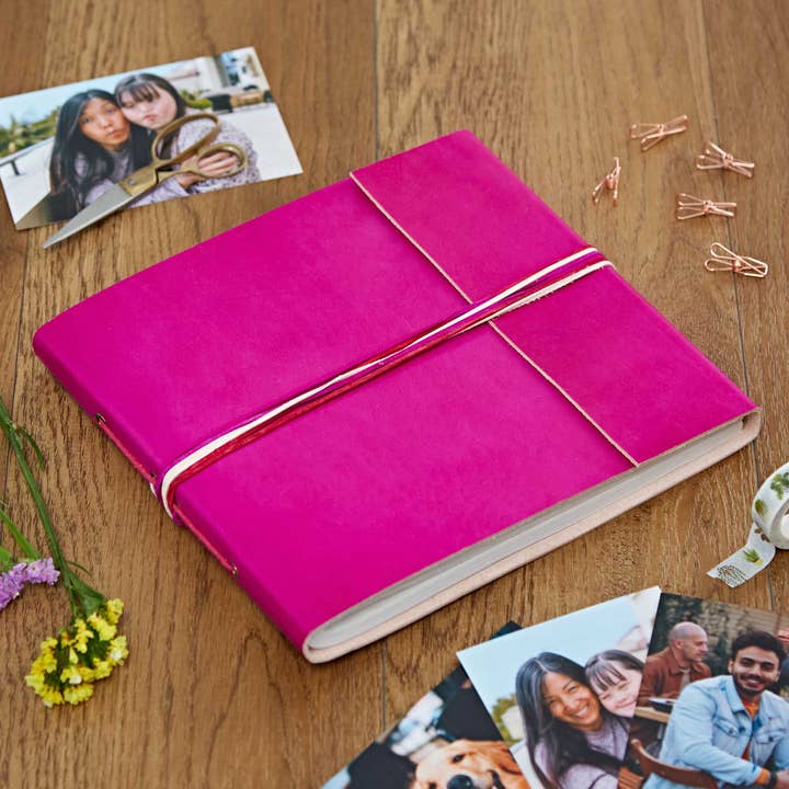 The Paper High Gift Company Limited – wholesale Photo album – Coloured Leather Photo Album -Scrapbook - Handmade4