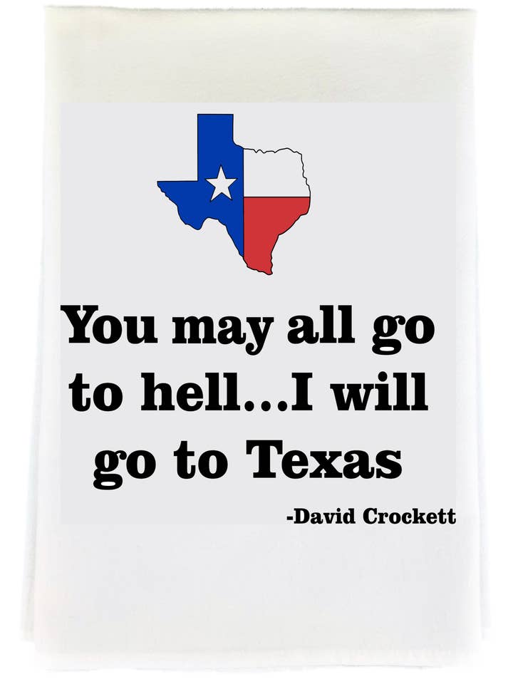 David Crockett Tea Towel for wholesale by Bunnies and Bows