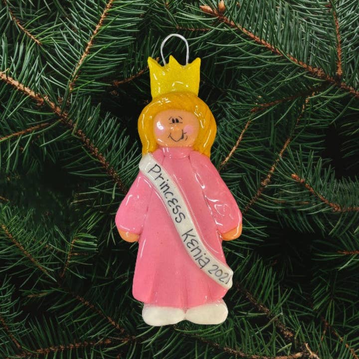 Princess Ornament for wholesale by Dough Delights, Inc