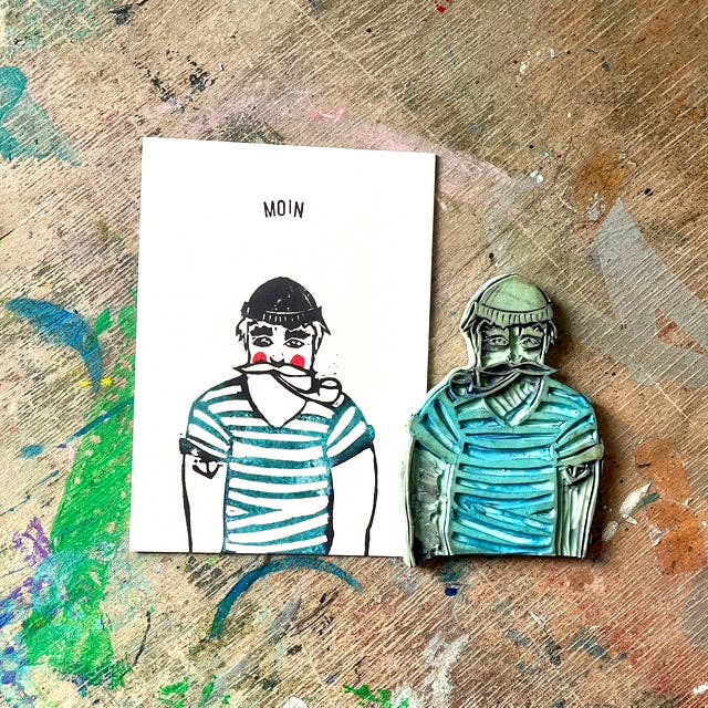 kuki - Wholesale Postcard - "Ahoy" Sailor. Kuki Postcard Set of 101