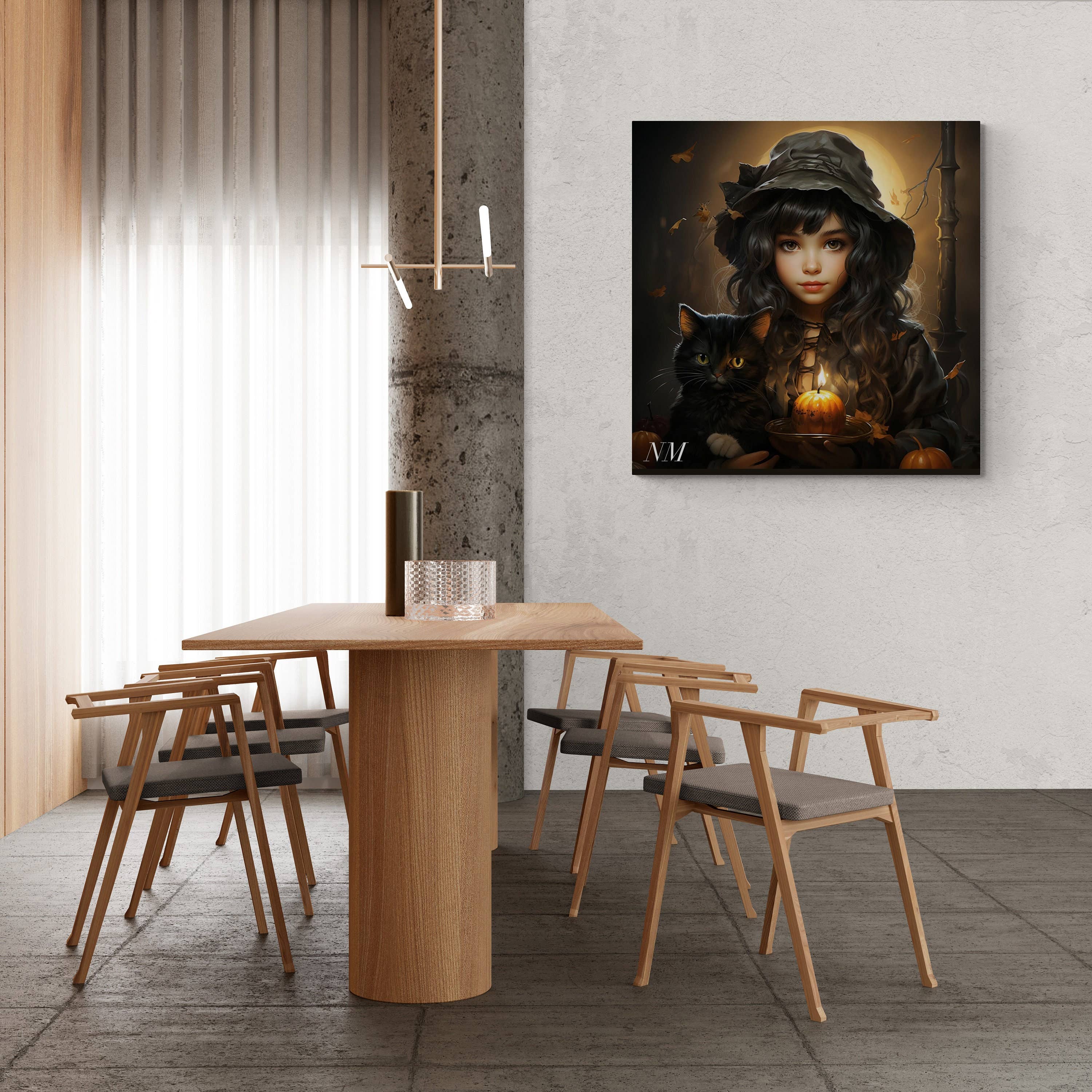 Art By Nataliia – Großhandel Kunstdruck – Halloween-Geschenk. Halloween-Dekor mit schwarzer Katze3