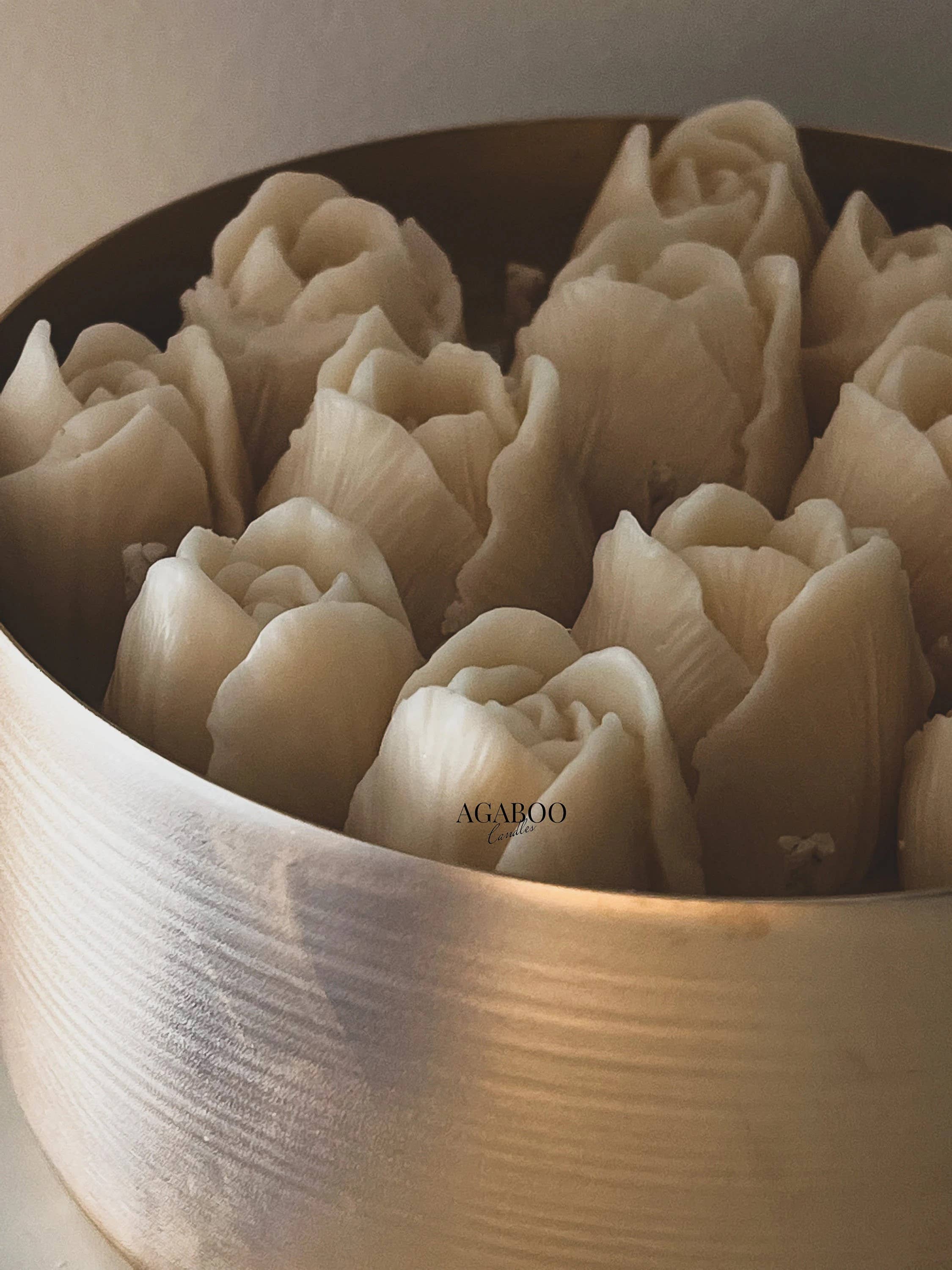 Agaboo Candle - Wholesale Novelty Candle - Huge 40oz Floral Vase Candle with tulips 40 oz - Container8