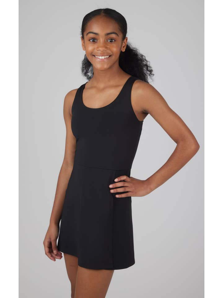 90 Degree by Reflex & Yogalicious - Wholesale Athletic Dress - Kids - Girls Athletic Active Tennis Dress with Inner Shorts